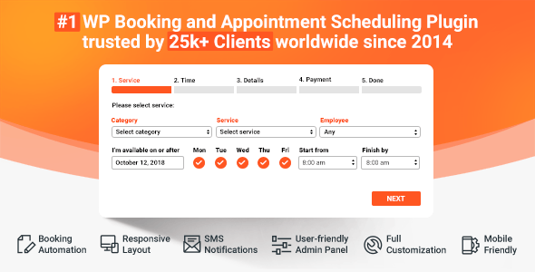 Bookly Pro 5.9  – Appointment Booking and Scheduling