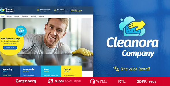 Cleanora 1.1.1 – Cleaning Services Theme